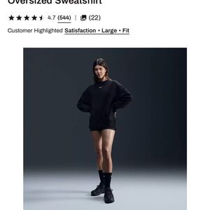 Nike Black Oversized Phoenix Sweatshirt